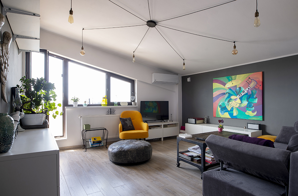 基于画作的布加勒斯特阁楼室内装修丨罗马尼亚布加勒斯特-3