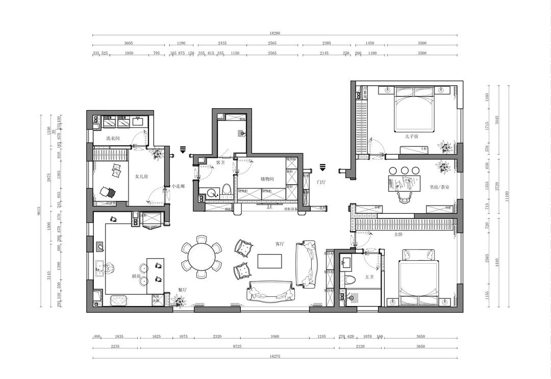 浪漫美式交响 | 西安绿地生态城别墅设计-15