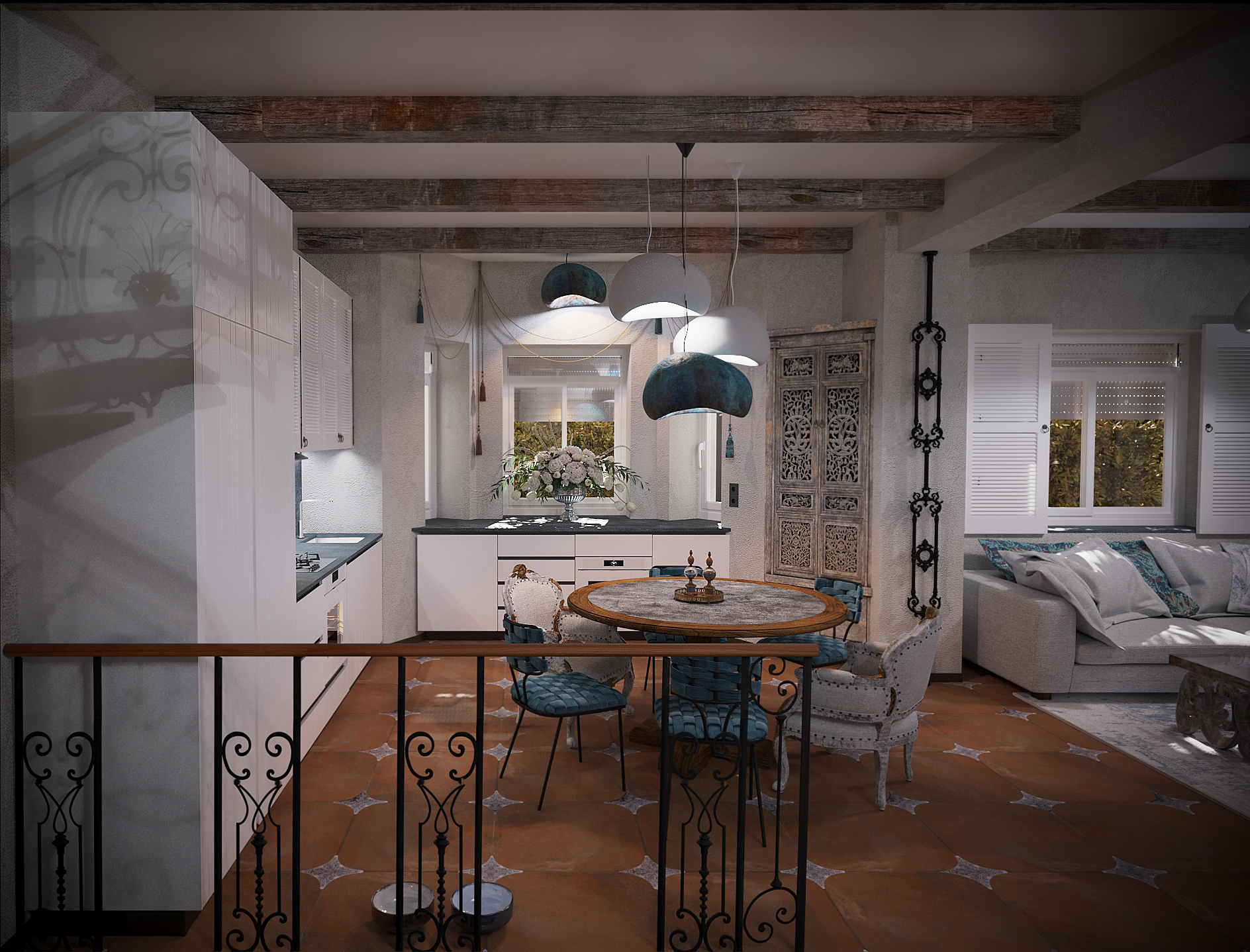 1 楼乡村住宅设计-2