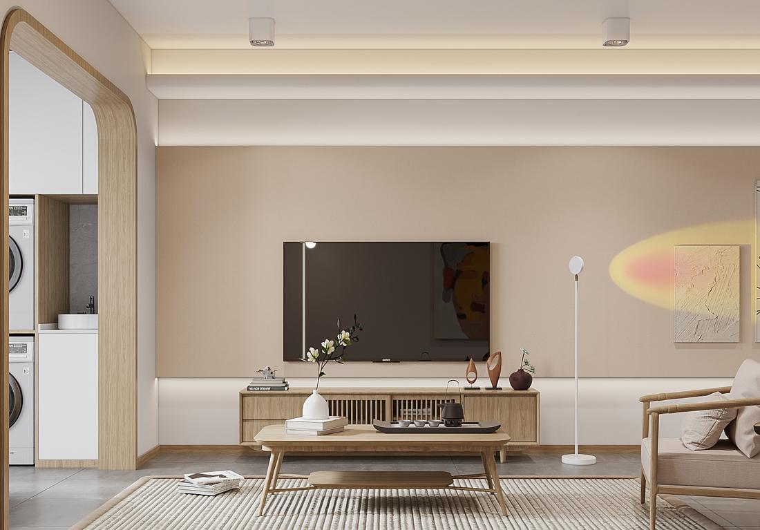 日式原木与白的暖风徐徐之家-5