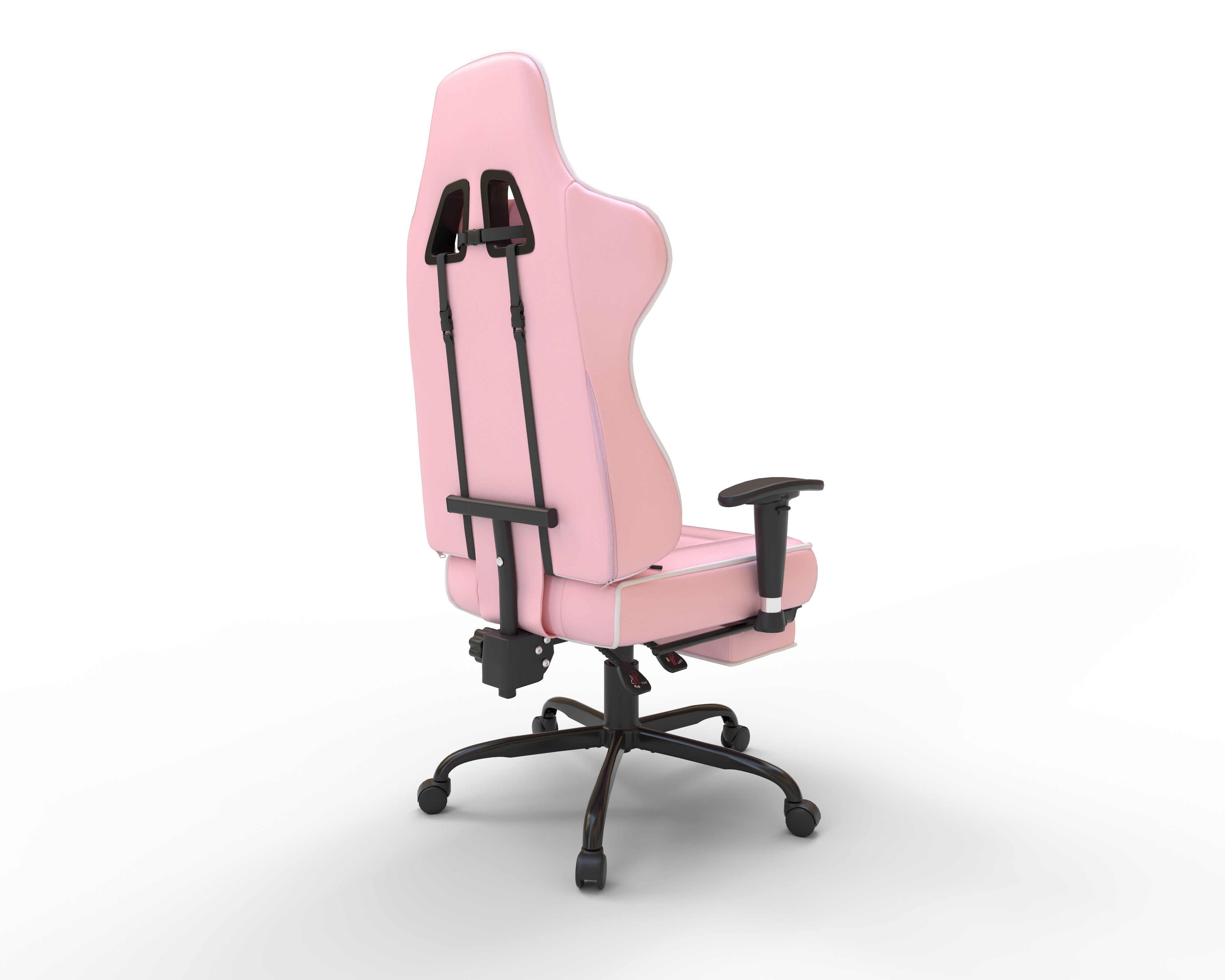 Gaming Chair with Footrest Armrest Adjustable-3