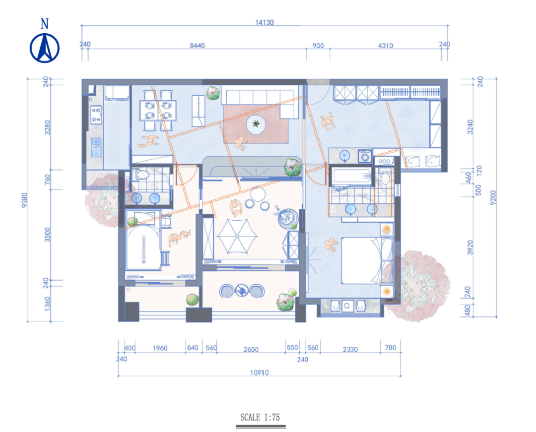 象山民宿、税务局大厅改造等——17 级室内设计优秀作品展示-179