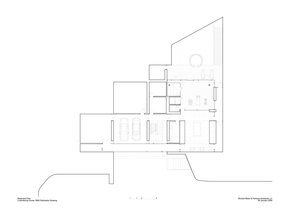 卢森堡 L 型隐居小墅丨richard meier 建筑事务所-13