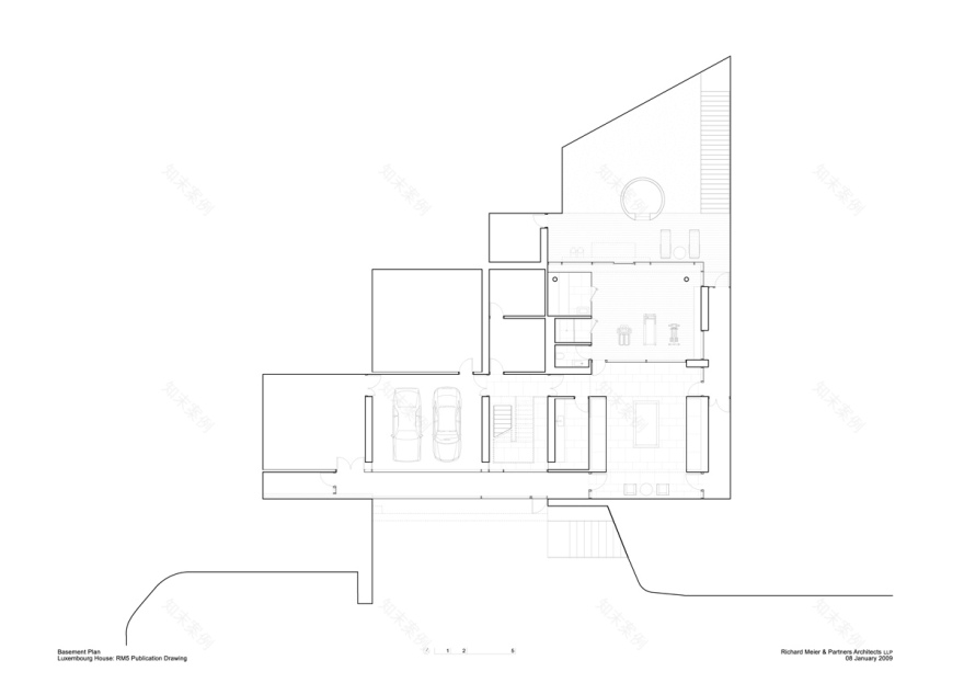 卢森堡 L 型隐居小墅丨richard meier 建筑事务所-13