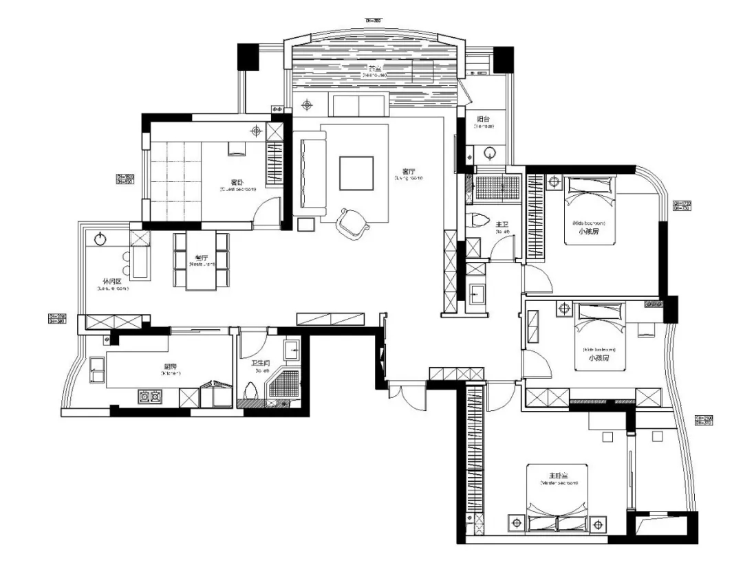 现代简约,留白生活的遐想——镇江永隆城市广场 190 平米设计案例-15