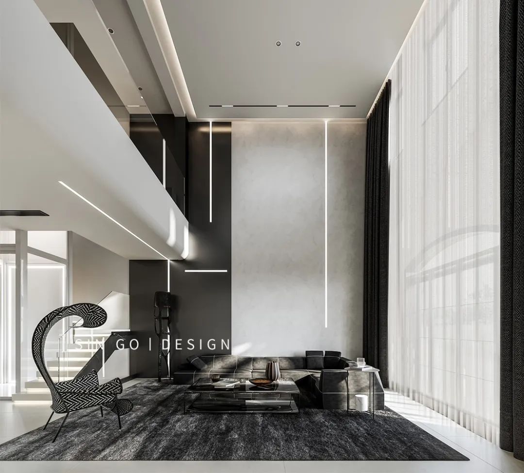上海世纪珑墅现代黑白灰别墅设计丨中国上海丨武延玲-23