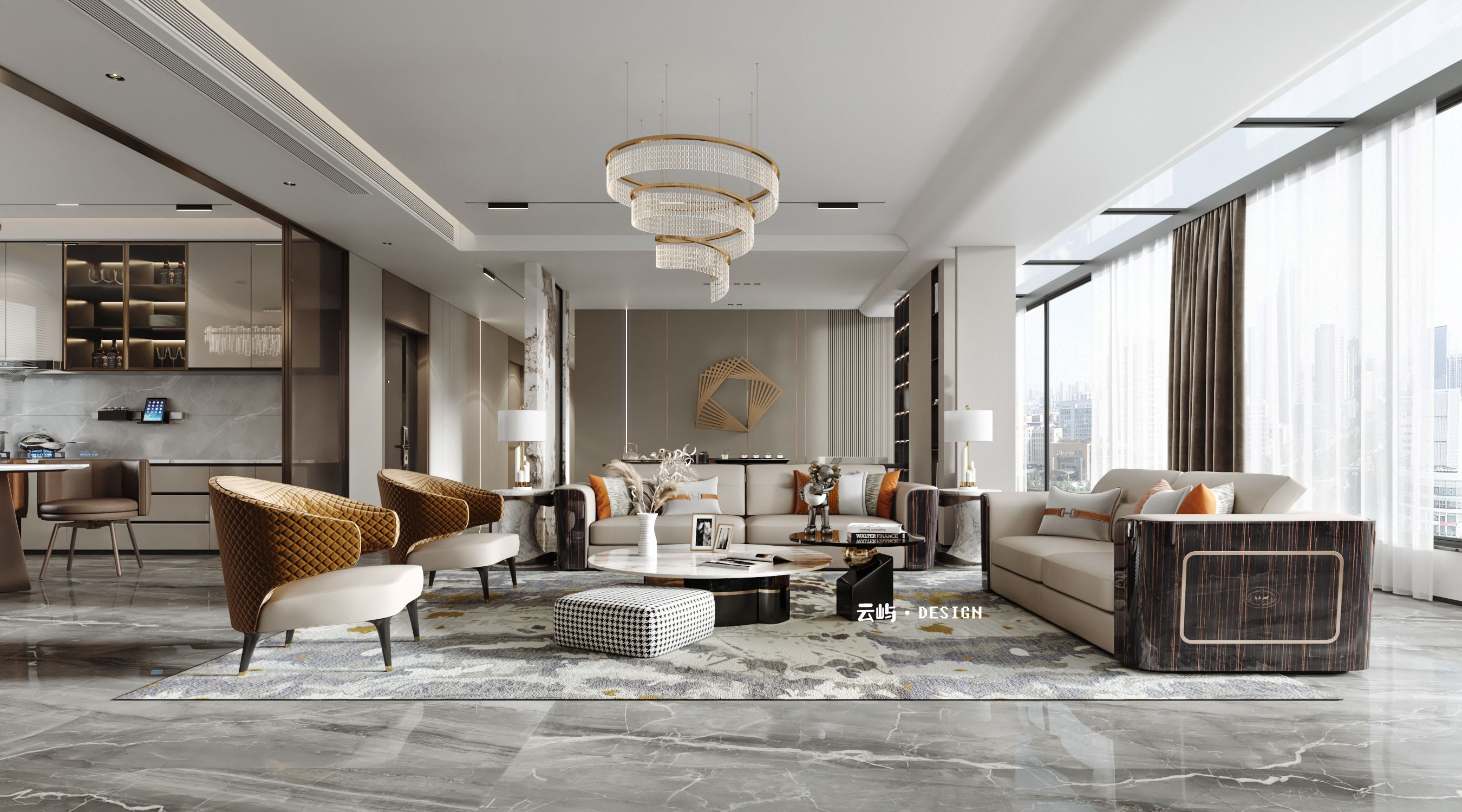 现代轻奢大平层,美式合集-4