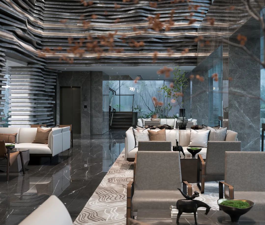 重庆融创文旅城曲水风和销售中心——山城江城，看山听雨-48