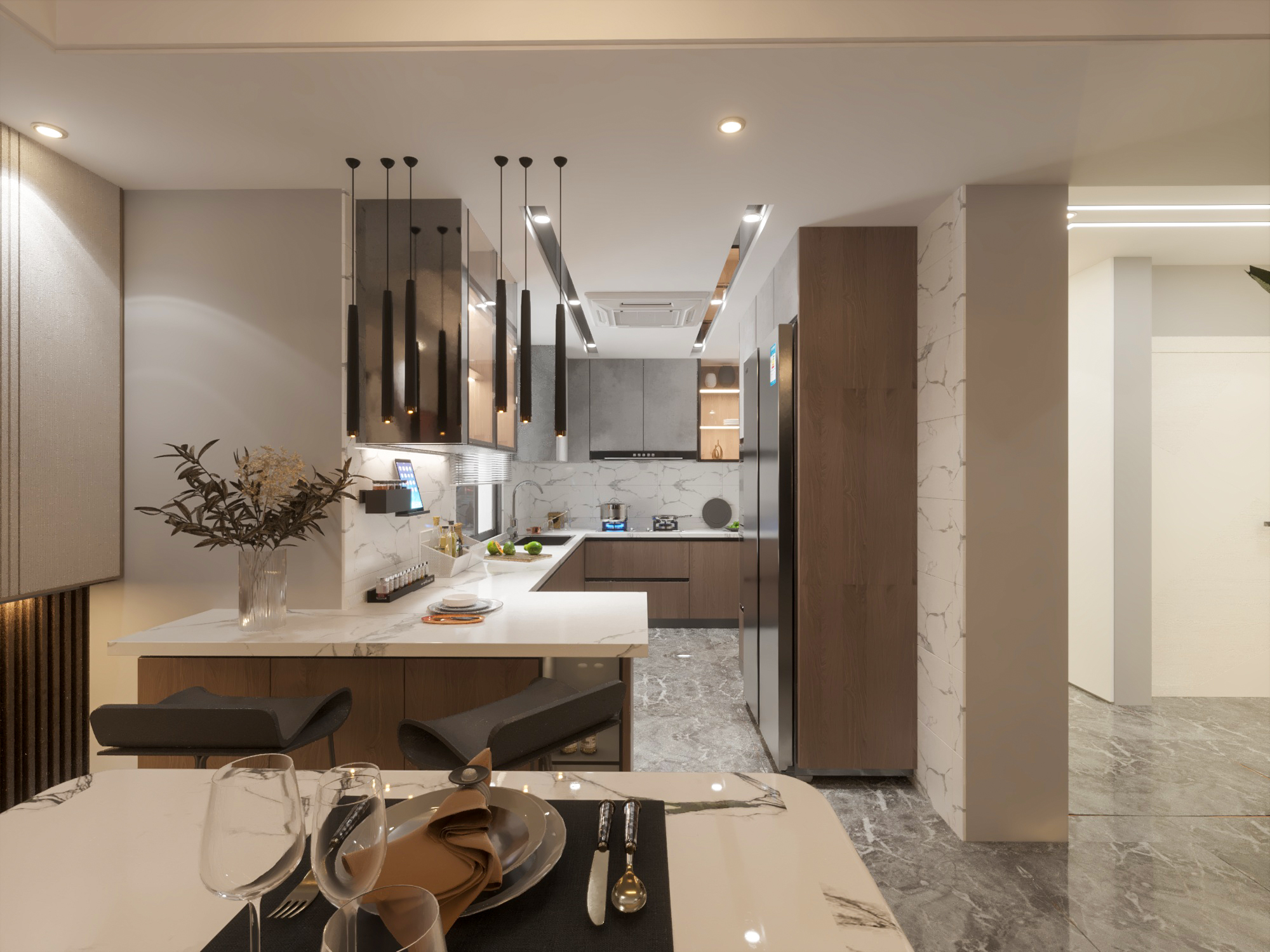 Apartment Rececption & Kitchen-2