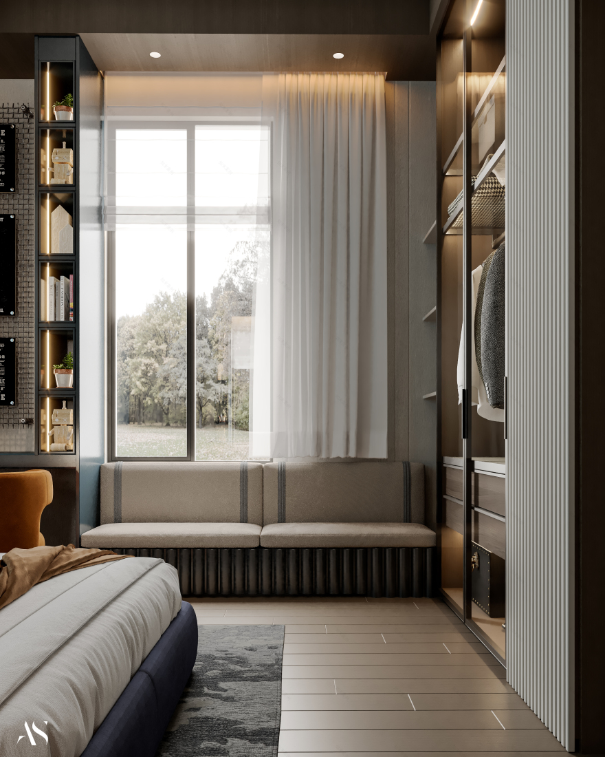 卧室房间设计丨沙特阿拉伯丨FATMA ALZAHRAA-13