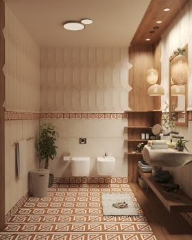 A Bathroom of a 5-stars Hotel Room in SIWA OASIS, EGYPT