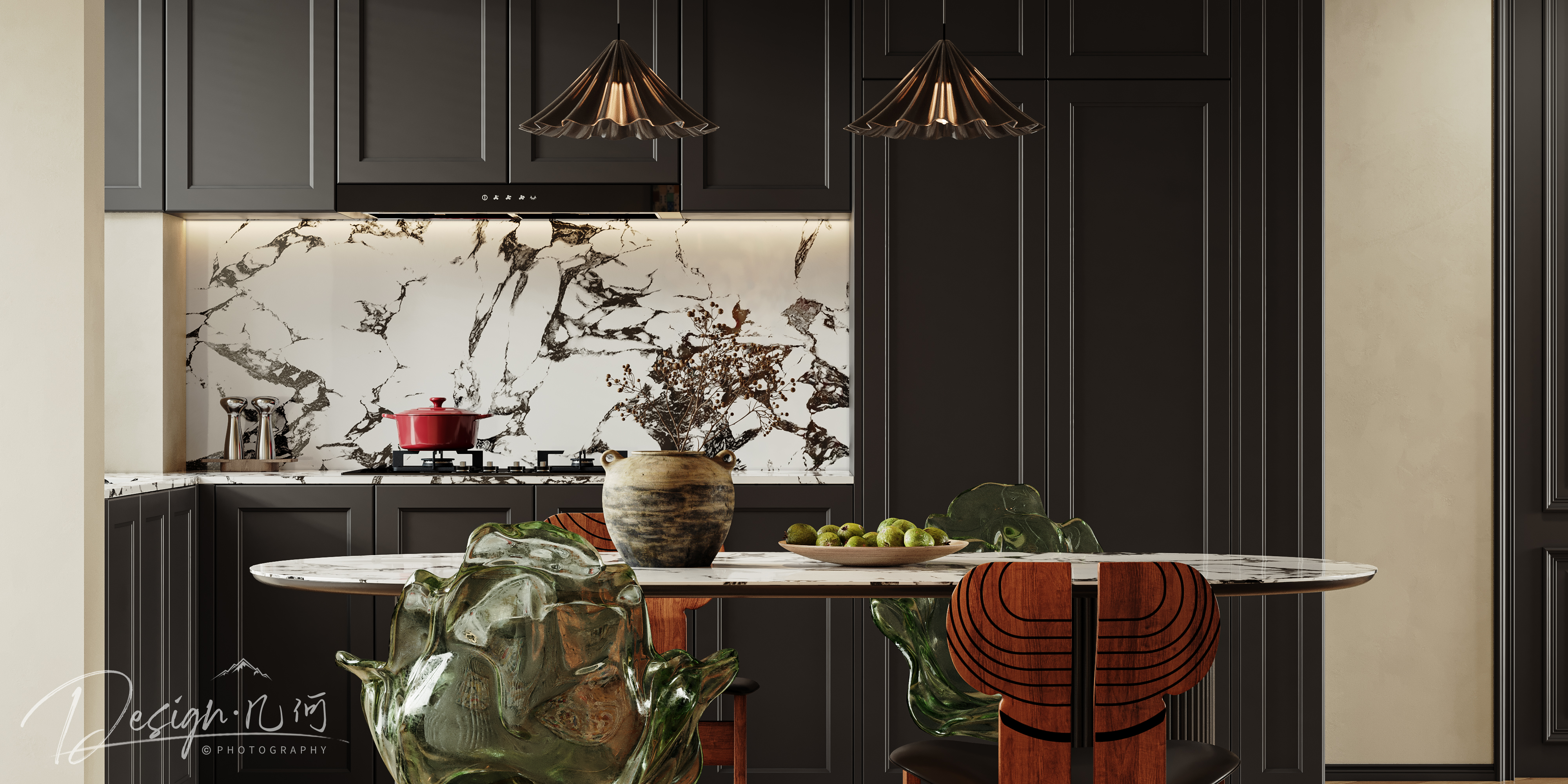 几何空间视觉表现 | 奥莱壹号院轻法中古风客餐厅-12