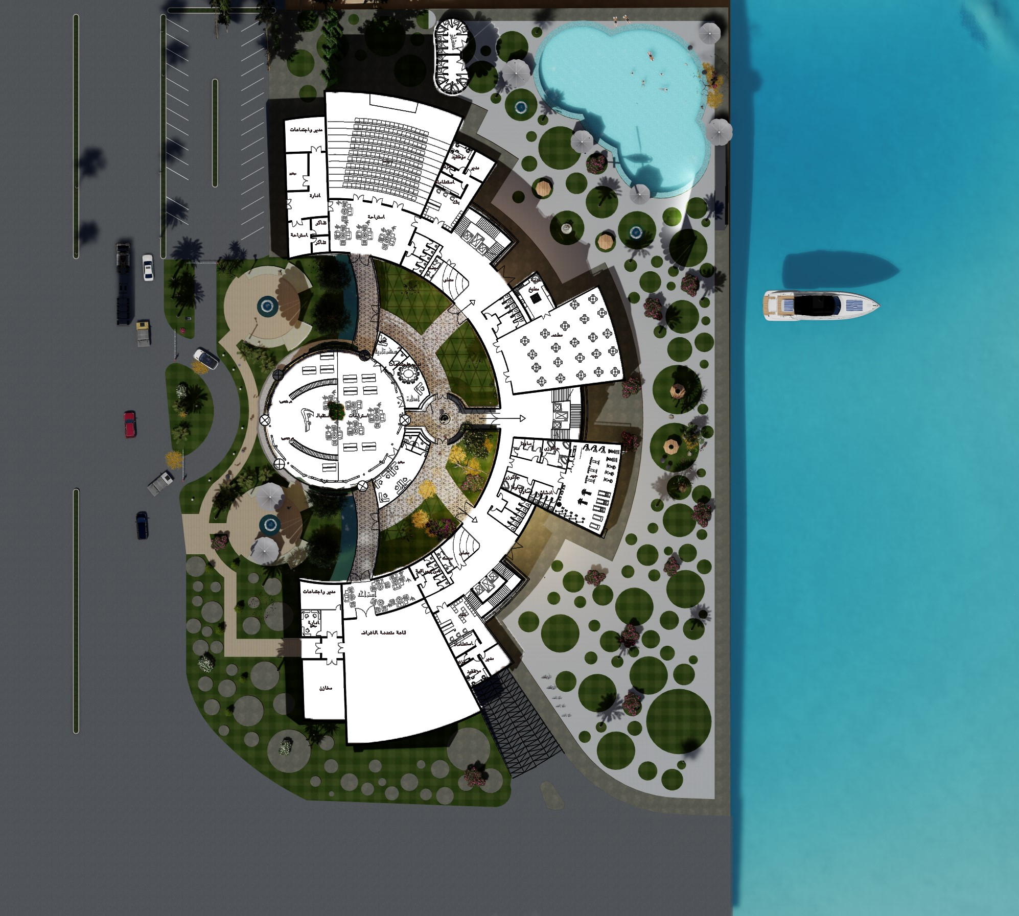 مشروع تصميم فندق 4 نجوم بمدينة الغردقه-19