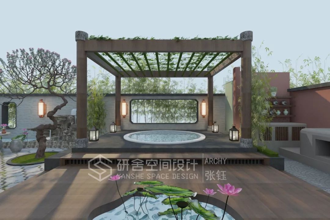研舍.设计 | 中式庭院“龙隐半山”-60