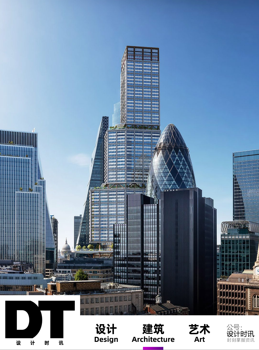 伦敦金融城 One Undershaft 摩天大楼丨英国伦敦丨Eric Parry Architects-0