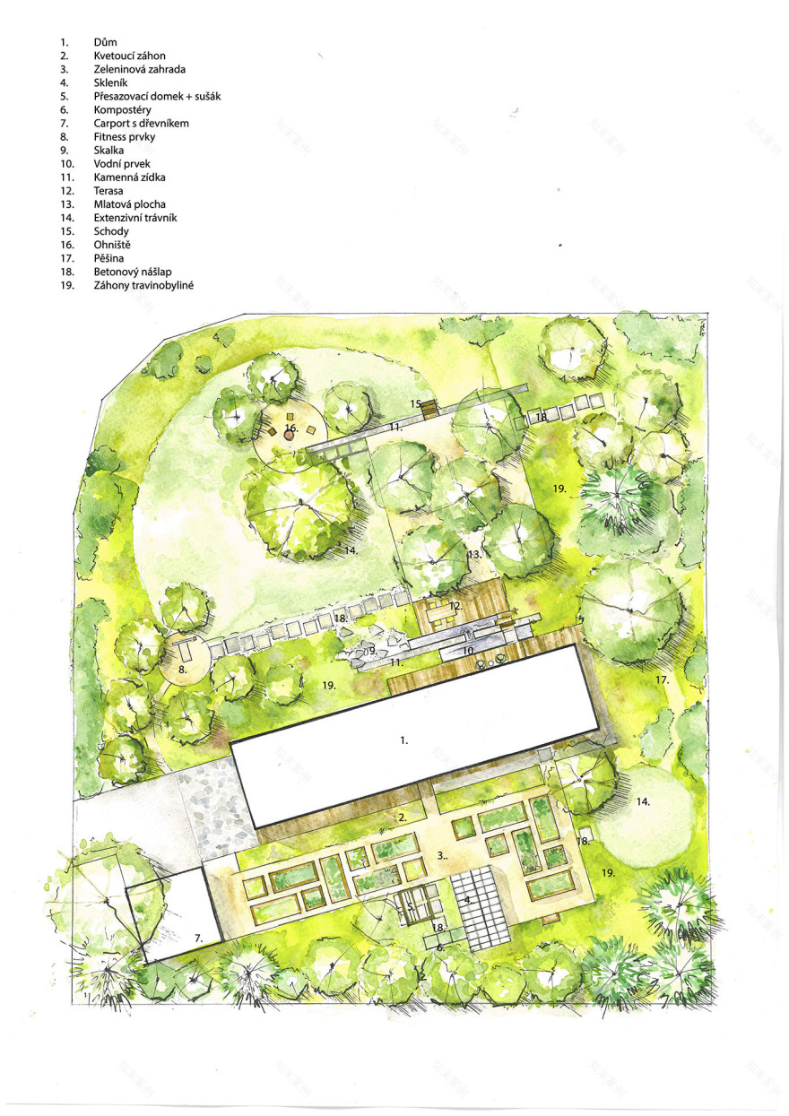 卡米克水库旁家庭住宅花园设计丨捷克-94