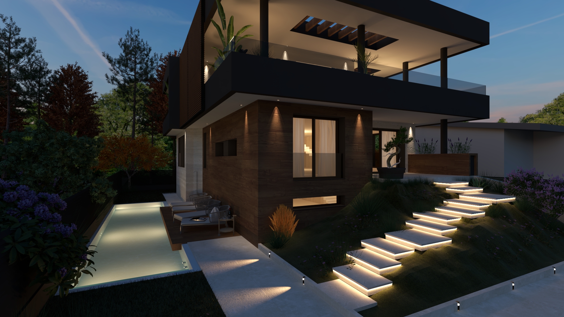 RENDERING AND RENOVATION OF A VILLA IN MILAN-7