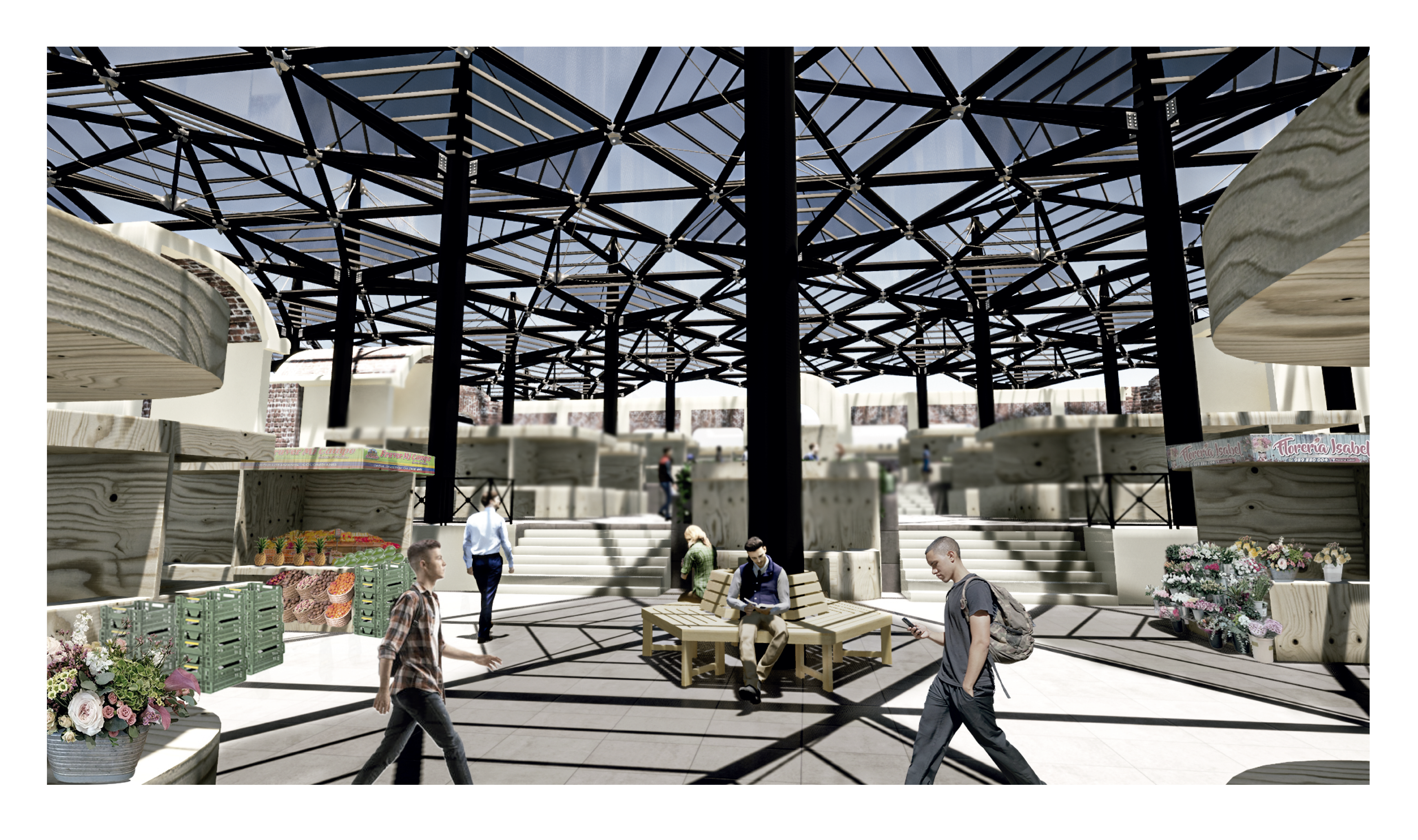 Mercado de las Cruces 广场市场屋顶设计丨哥伦比亚-37