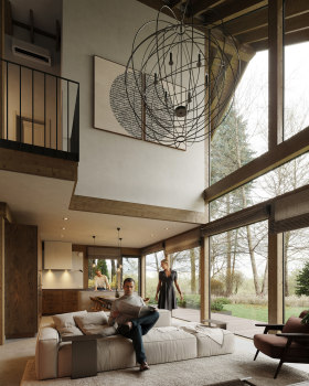 白俄罗斯半木结构房屋室内设计