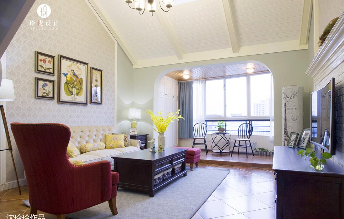 合肥新景花园家居装修设计 | 绿色浪漫,美式木屋-0