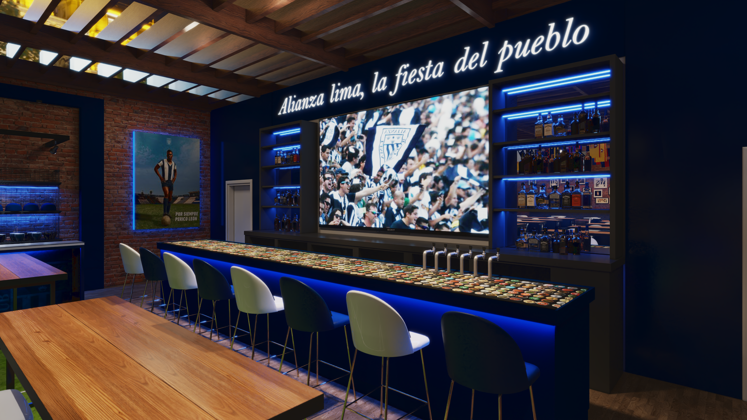 Diseño 3d - Bar del equipo Alianza Lima-5