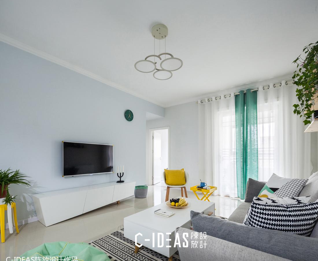 武汉陈放设计丨平层丨邻家薄荷绿-6