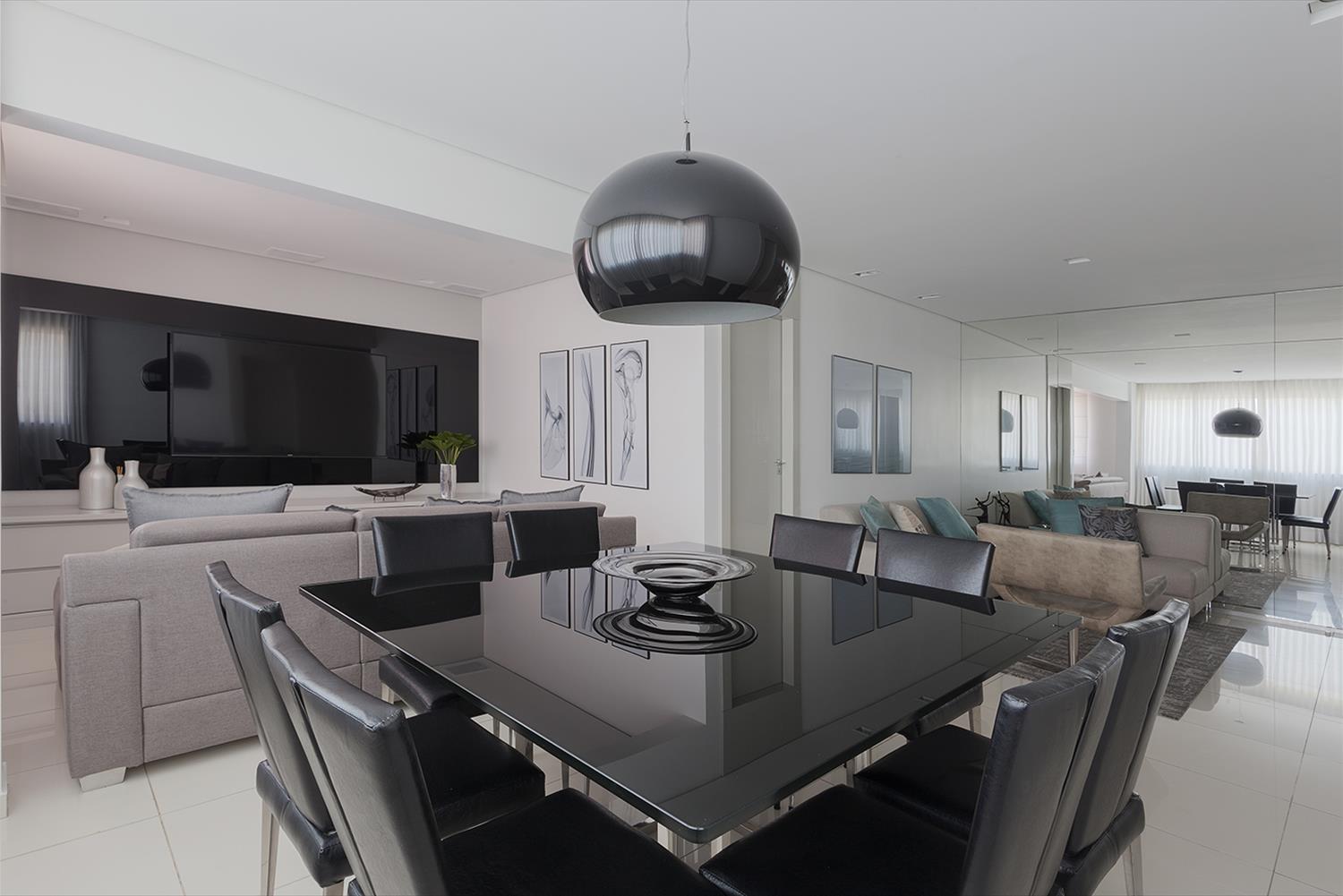 巴西 MG 州 Belo Horizonte 的 Apartamento CL 公寓,现代黑白设计风尚-4