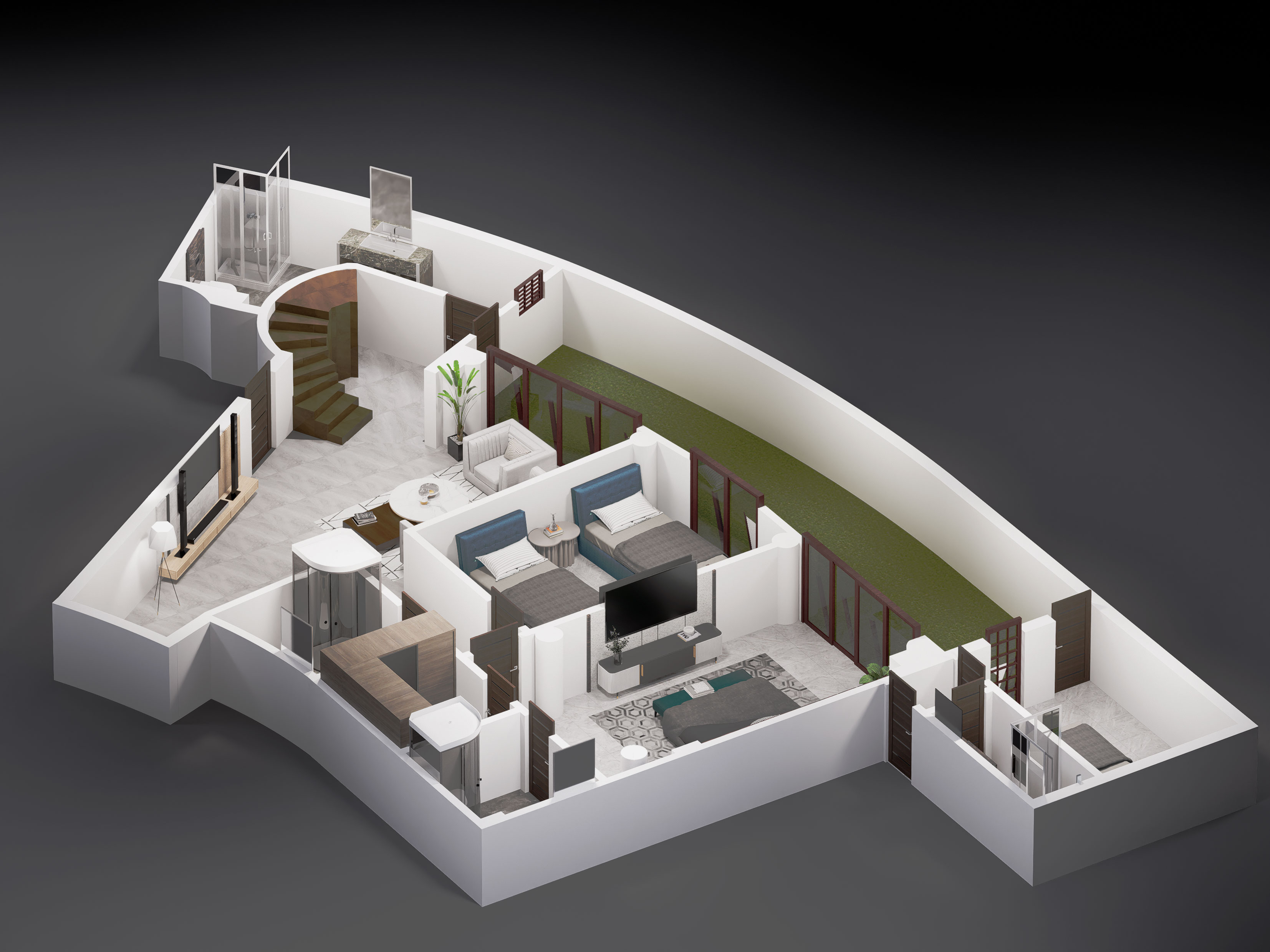 3D floor plan apartment-1