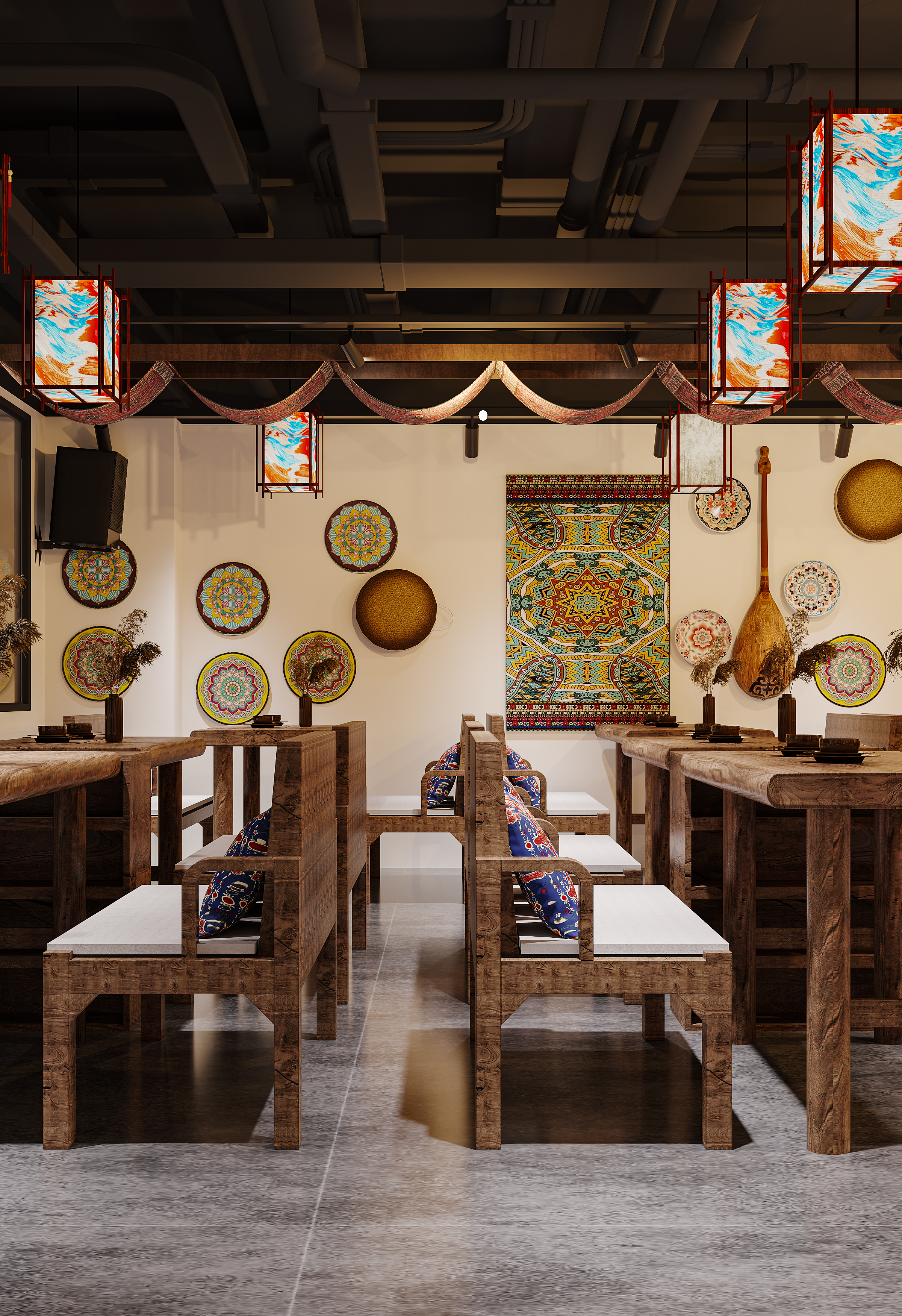 新疆特色餐饮效果图设计表现-4