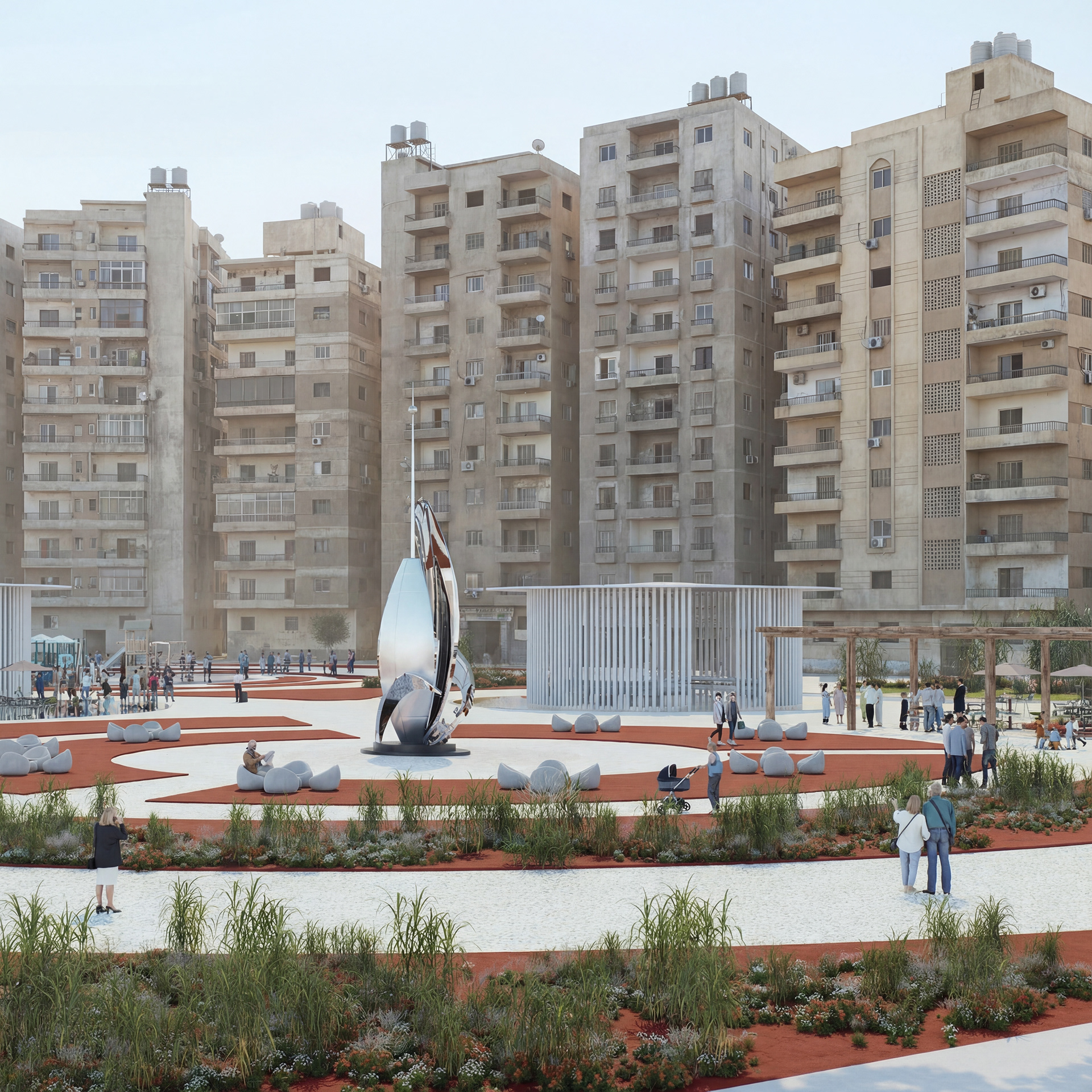 埃尔马尼亚勒城市设计丨开罗大学工程学院建筑系-28