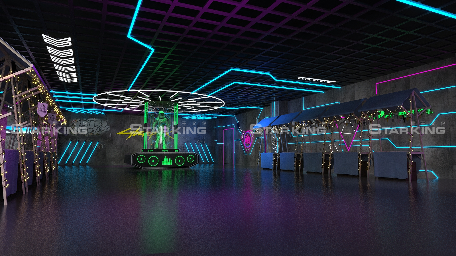 赛博朋克网红美陈打卡点-11