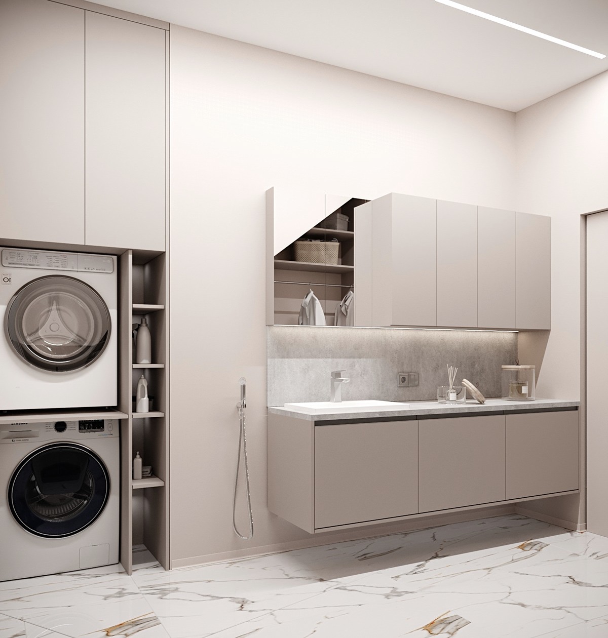 300平方米--浅色系空间设计-24