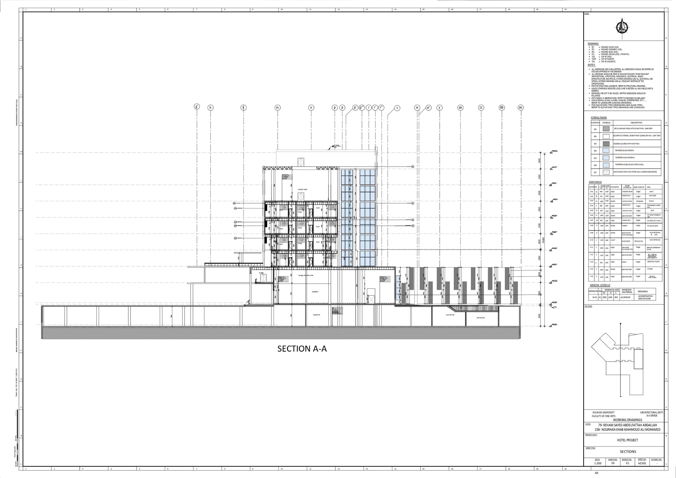 RENOS(3  STARS HOTEL)技术绘图项目丨赫勒万大学美术学院建筑系-27