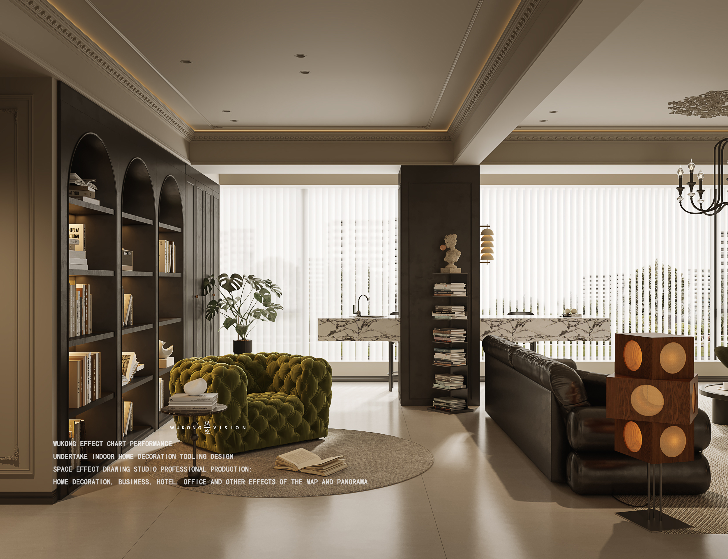 法式复古风一戊空效果图表现-3