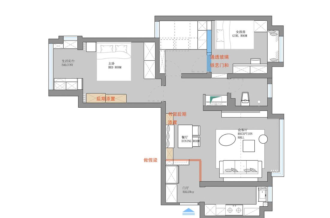 二手房翻新,明亮温暖的小户型改造-0