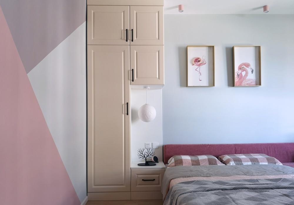 马卡龙色系的甜蜜空间-47