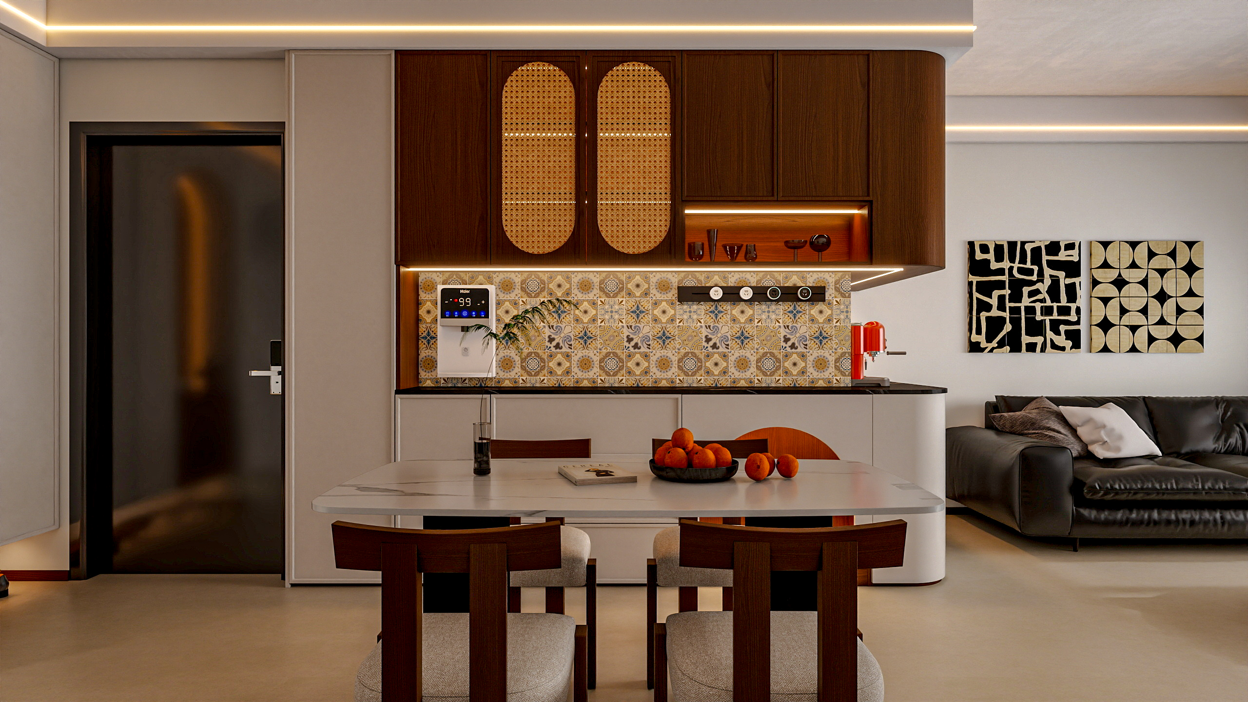 四川成都中海锦江城花涧（109平方中古风三居室）-10