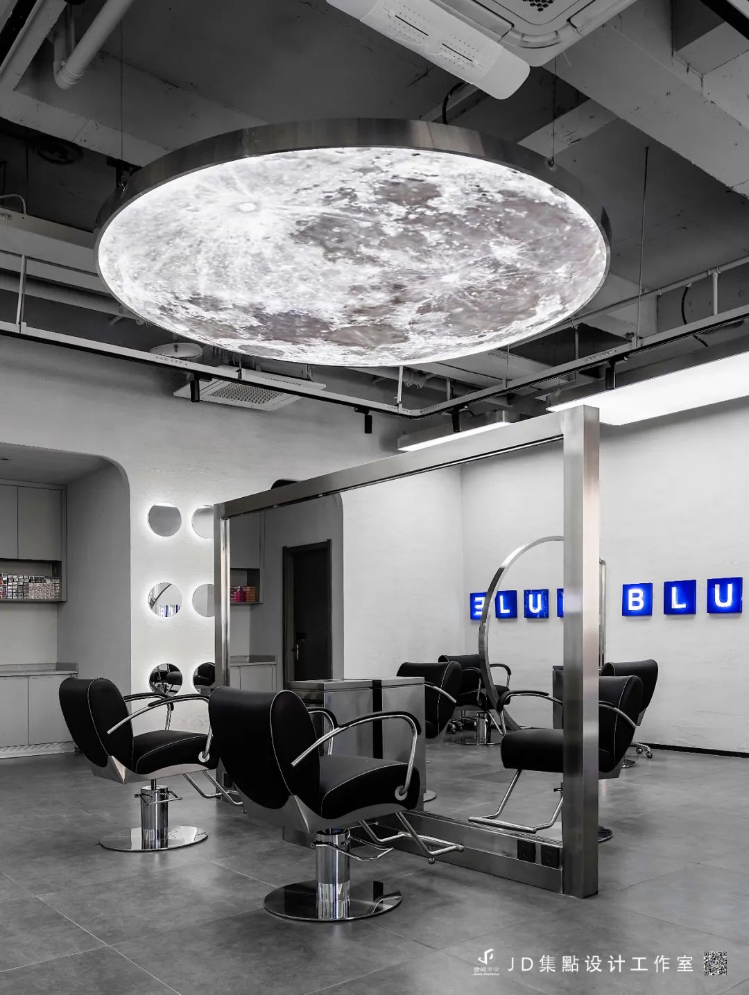 BLUE Hair Salon · 天空之境,蓝色美学空间丨JD 集點设计工作室-37