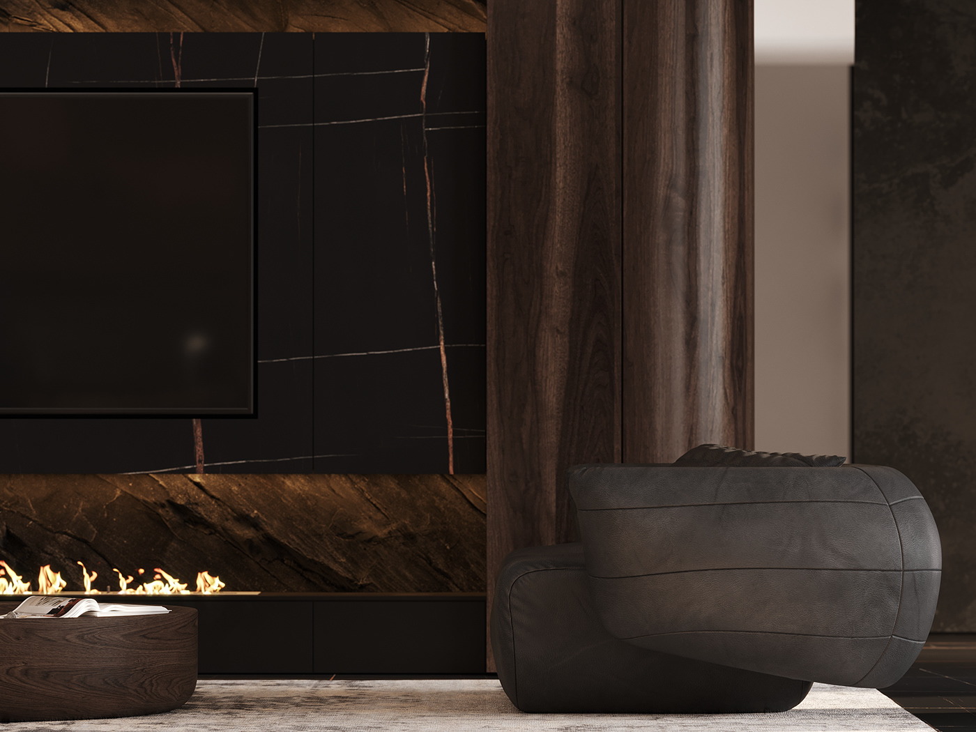 黑棕复古配色空间设计-21