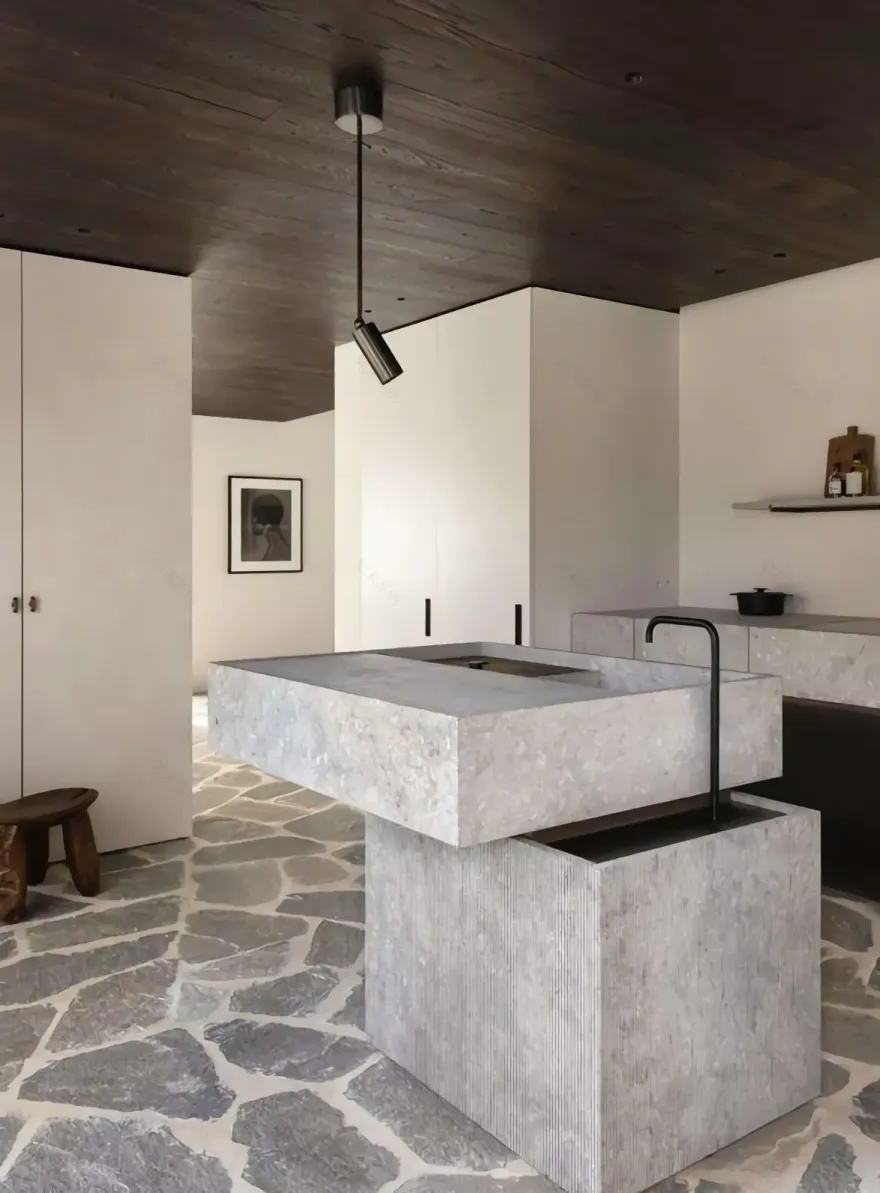 比利时 60 年代老房现代风翻新,设计师巧妙融合自然元素-7