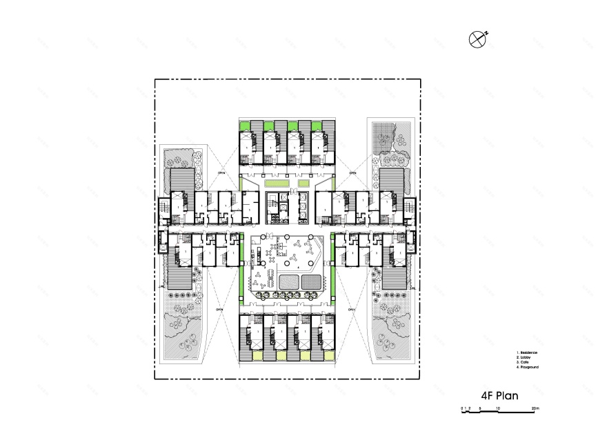 分层露台公寓 | 商业区里的宜居设计-25