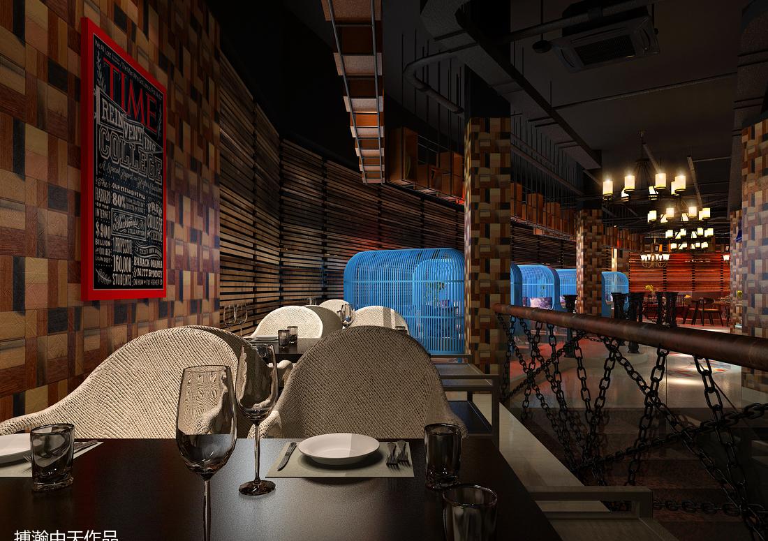 上海香逸江边渔乐餐厅室内设计-32