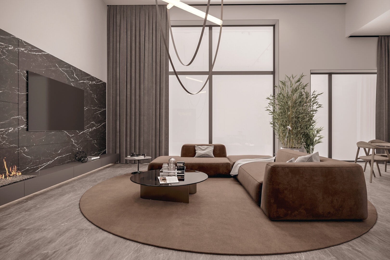 280㎡大平米住宅设计 这也太高级了吧！-1