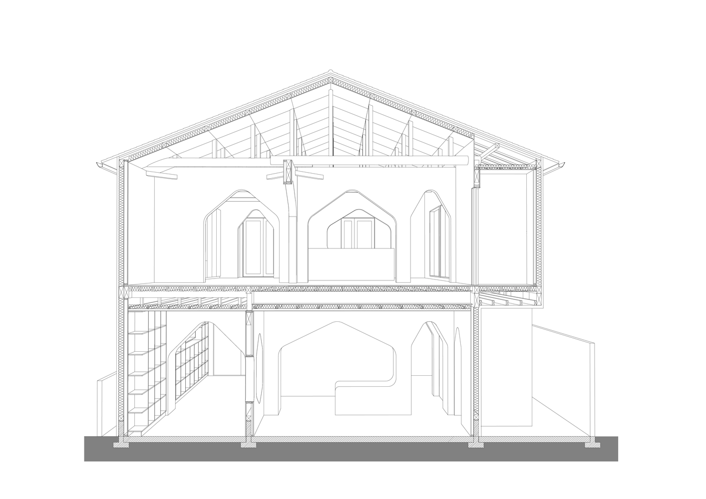 日本 House of Many Arches · 弧形墙体的现代演绎-23