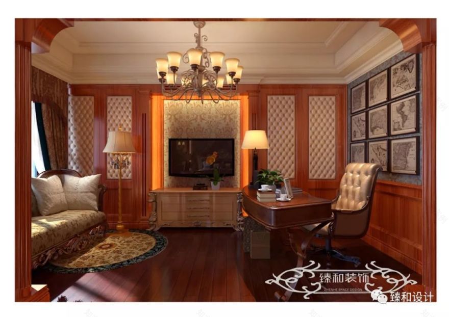舟山邦泰城美式风排屋设计 优雅古典空间-27
