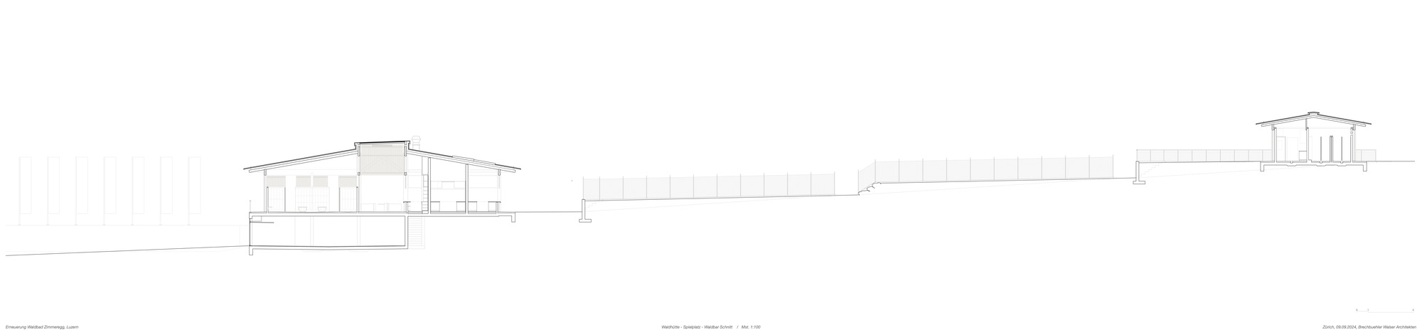 森林泳池齐默格格丨瑞士卢塞恩丨Brechbuehler Walser Architekten-40