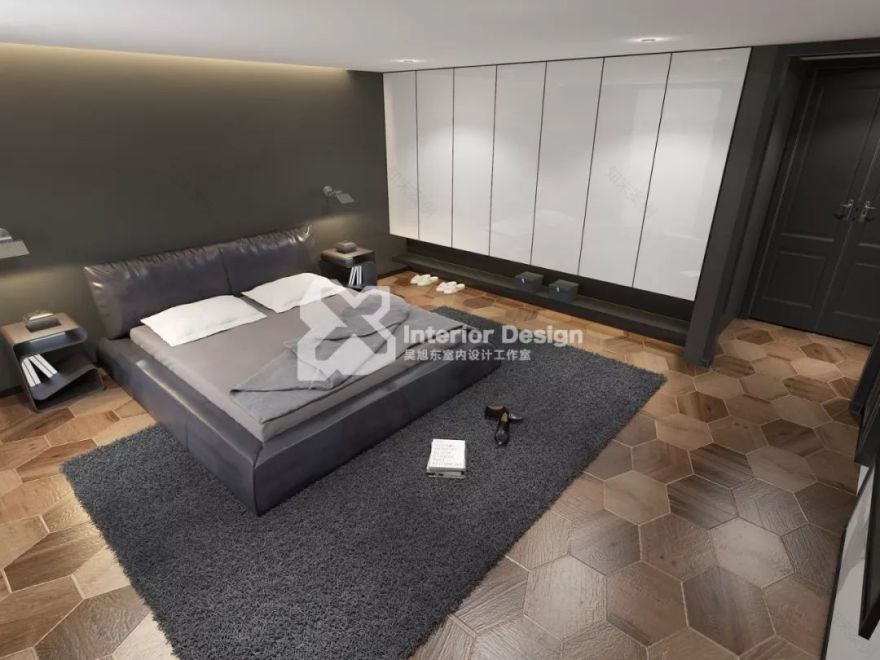 黑白极简,打造 330㎡顶层复式梦空间-93