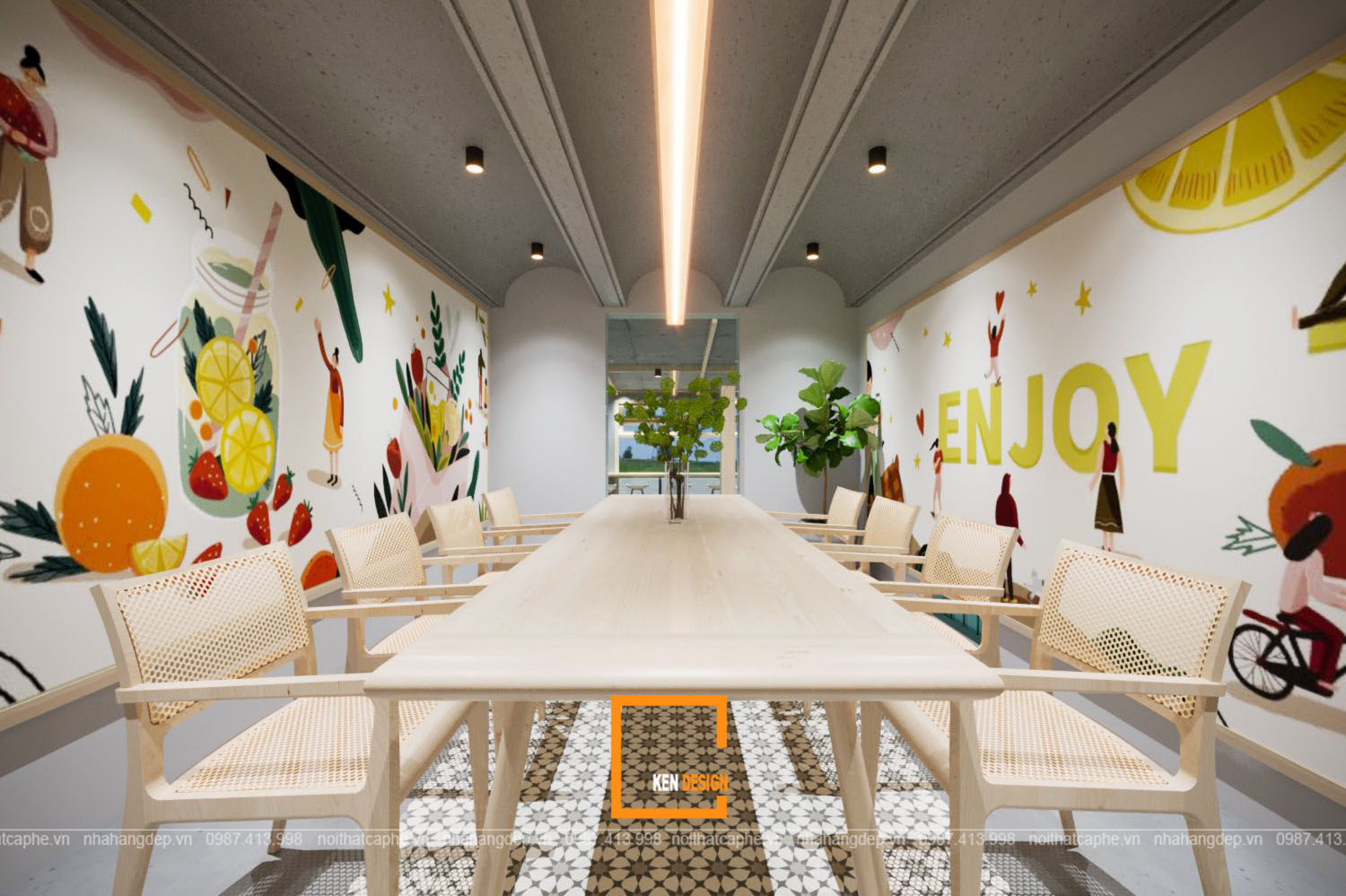 ANANDA Nghĩa Tân果汁饮品店设计丨越南河内丨Ken Design-25