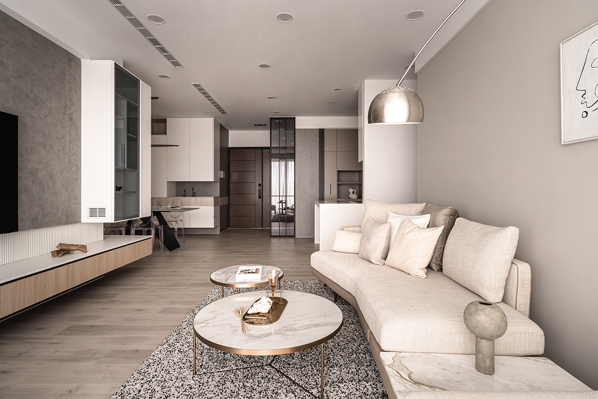 家装设计案例鉴赏——裸色轻熟简约质感居所-3