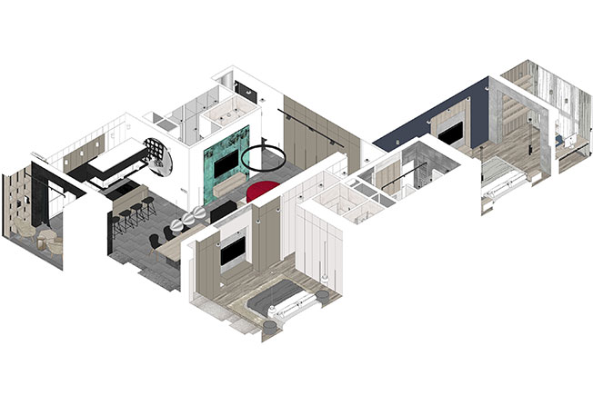 莫斯科 135m²极简学生公寓 MODUL-ab | 舒适宜居的简约空间-23